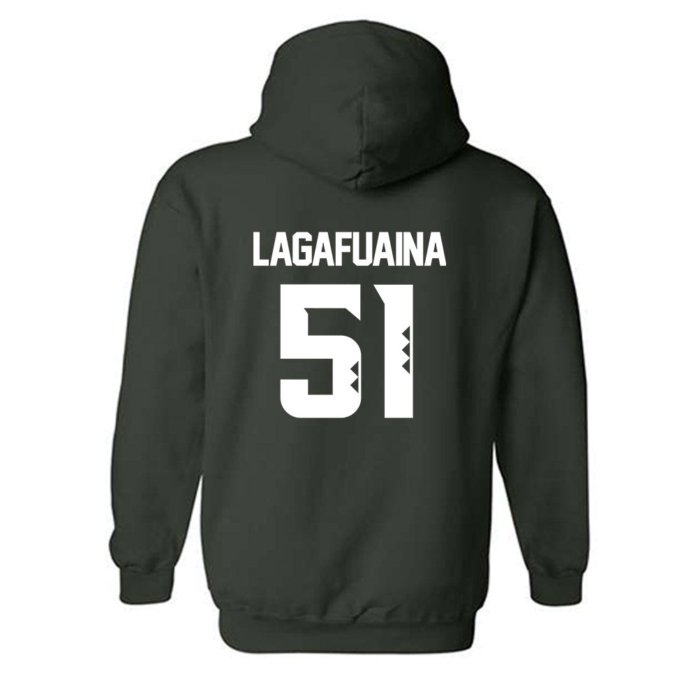 Hawaii - NCAA Football : LesterLaisene Lagafuaina - Classic Shersey Hooded Sweatshirt-1