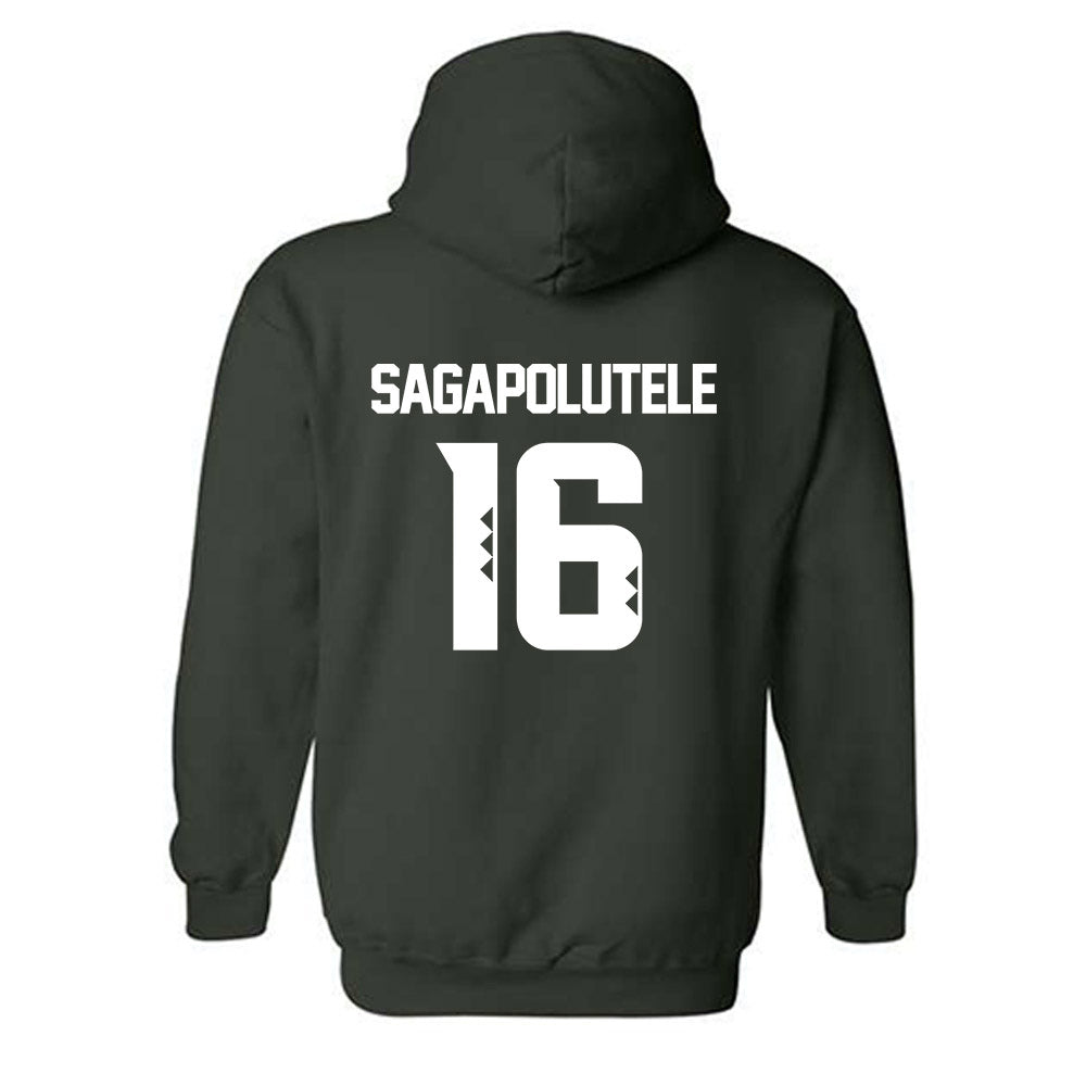 Hawaii - NCAA Football : John-Keawe Sagapolutele - Hooded Sweatshirt