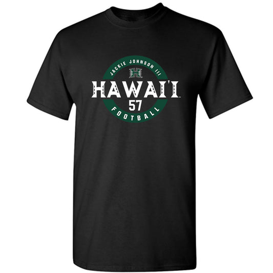 Hawaii - NCAA Football : Jackie Johnson III - Classic Fashion Shersey T-Shirt-0