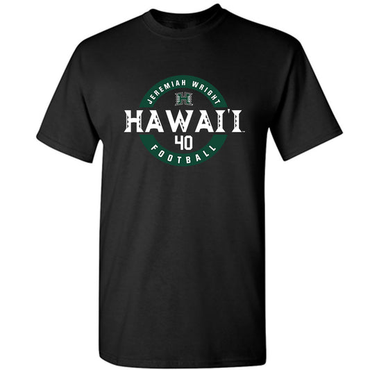 Hawaii - NCAA Football : Jeremiah Wright - Classic Fashion Shersey T-Shirt-0