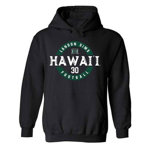 Hawaii - NCAA Football : Landon Sims - Classic Fashion Shersey Hooded Sweatshirt-0