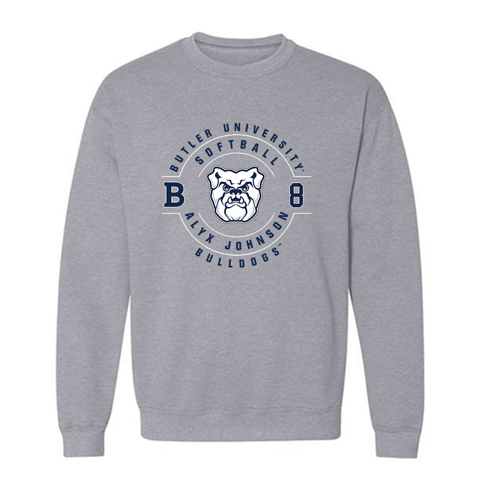 Butler - NCAA Softball : Alyx Johnson - Classic Fashion Shersey Crewneck Sweatshirt-0