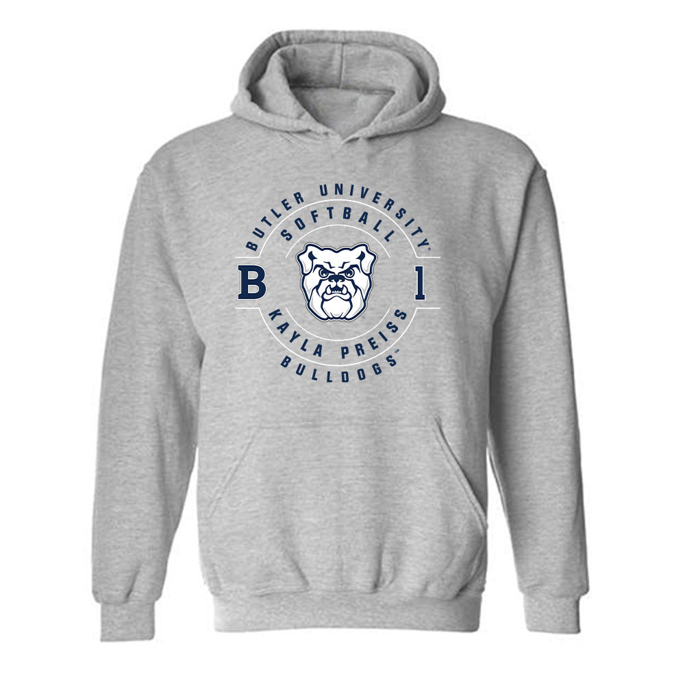 Butler - NCAA Softball : Kayla Preiss - Classic Fashion Shersey Hooded Sweatshirt-0
