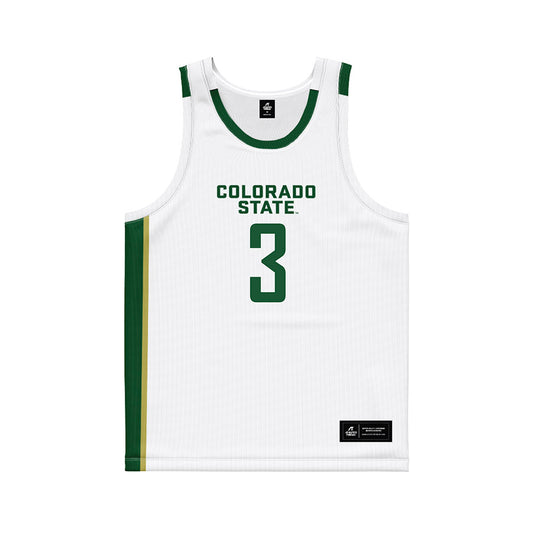 Colorado State - NCAA Women's Basketball : Lexus Bargesser - White Basketball Jersey-0