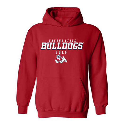 Fresno State - NCAA Men's Golf : Akira Ransi - Classic Shersey Hooded Sweatshirt-0