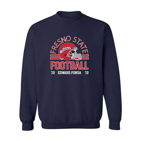 Fresno State - NCAA Football : Edward Fonua - Classic Fashion Shersey Crewneck Sweatshirt
