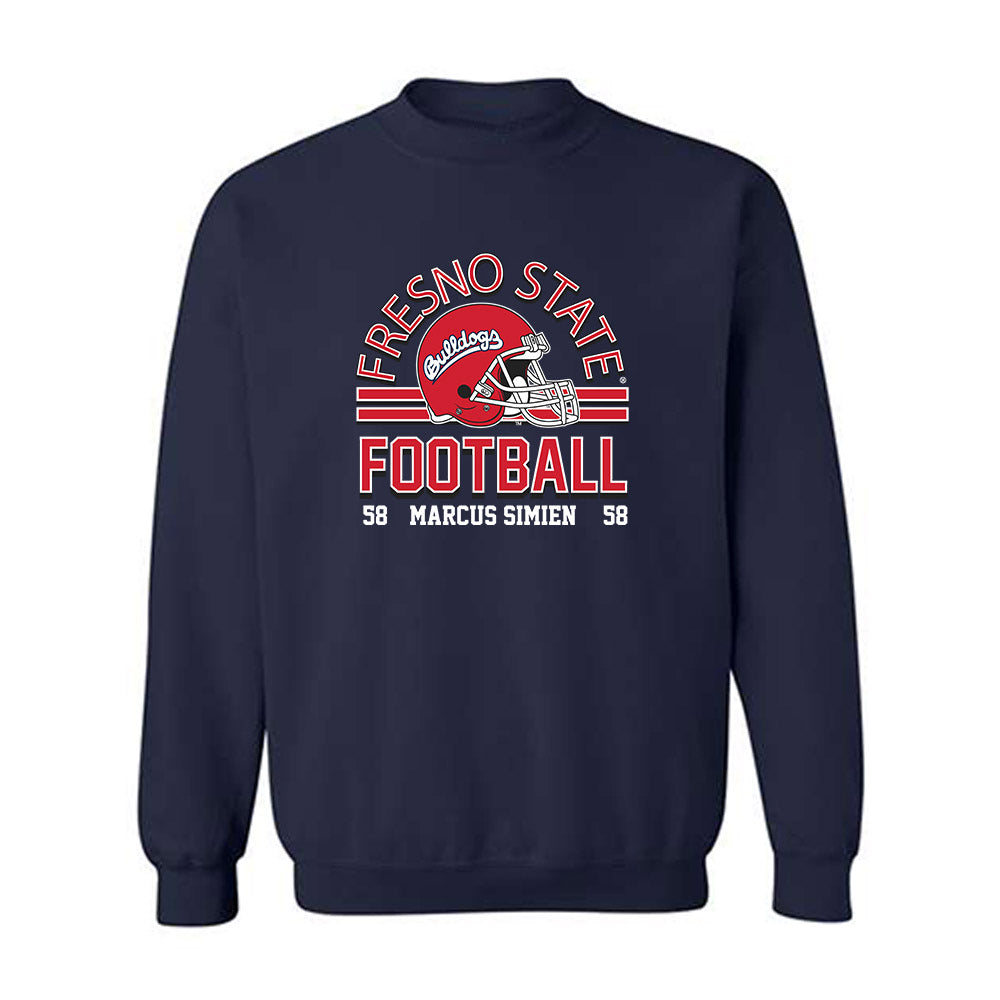 Fresno State - NCAA Football : Marcus Simien - Classic Fashion Shersey Crewneck Sweatshirt-0