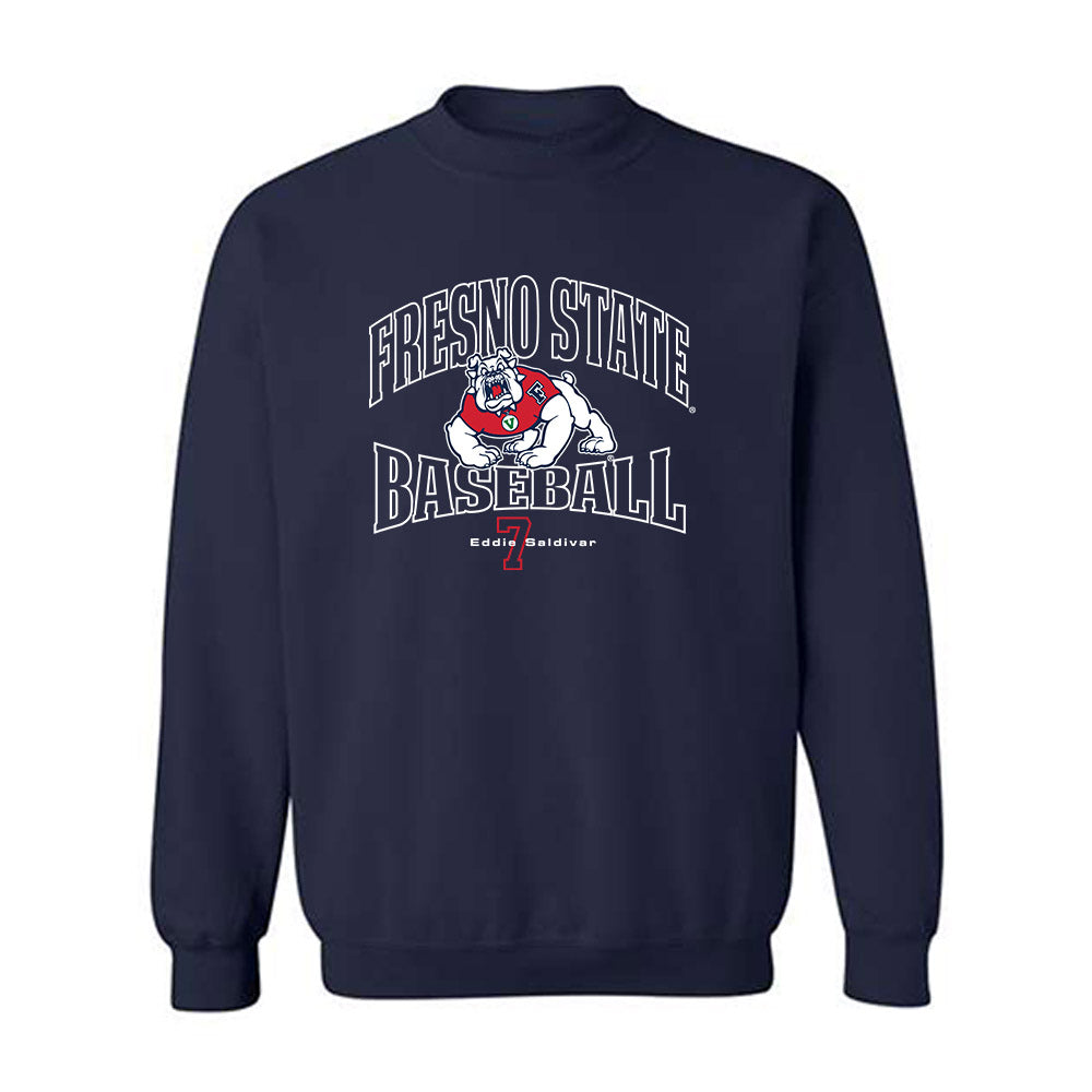 Fresno State - NCAA Baseball : Eddie Saldivar - Classic Fashion Shersey Crewneck Sweatshirt-0