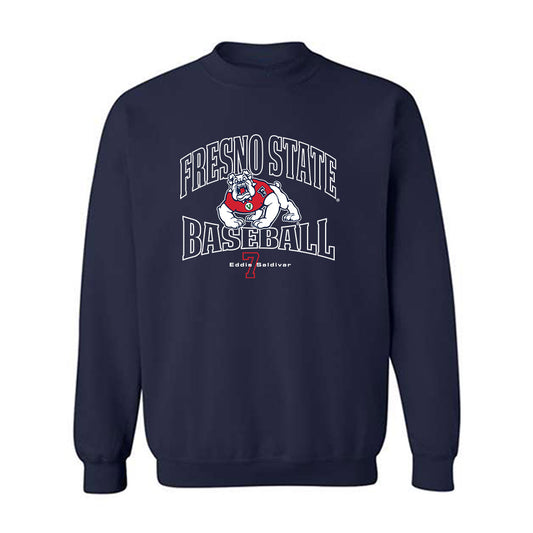 Fresno State - NCAA Baseball : Eddie Saldivar - Classic Fashion Shersey Crewneck Sweatshirt-0