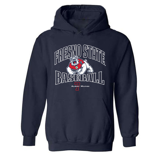 Fresno State - NCAA Baseball : Ayden Munoz - Classic Fashion Shersey Hooded Sweatshirt-0