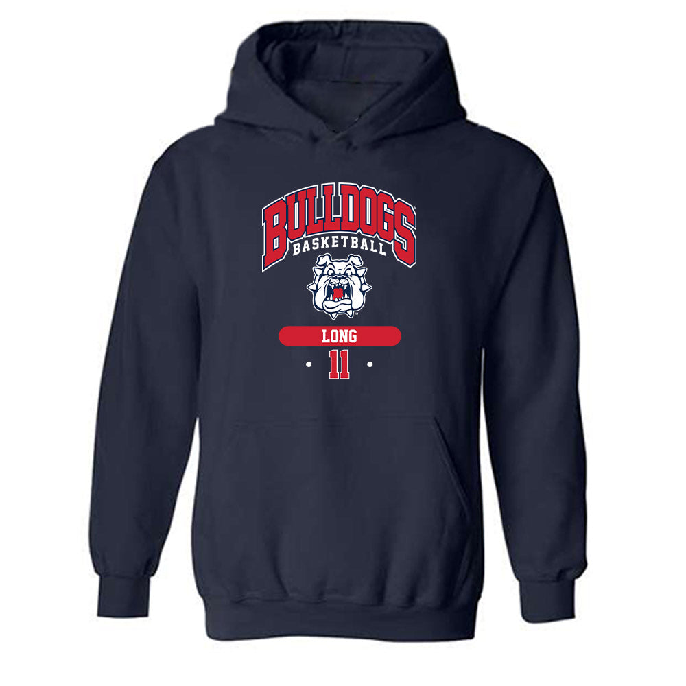 Fresno State - NCAA Women's Basketball : Emilia Long - Classic Fashion Shersey Hooded Sweatshirt-0