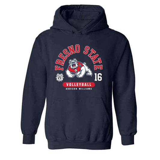 Fresno State - NCAA Women's Volleyball : Addison Williams - Classic Fashion Shersey Hooded Sweatshirt-0