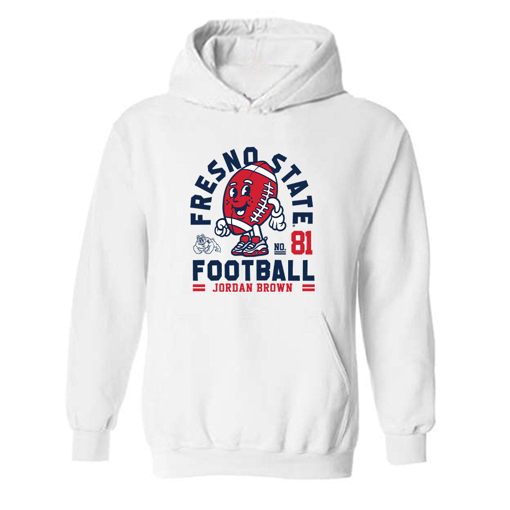 Fresno State - NCAA Football : Jordan Brown - Fashion Shersey Hooded Sweatshirt-0