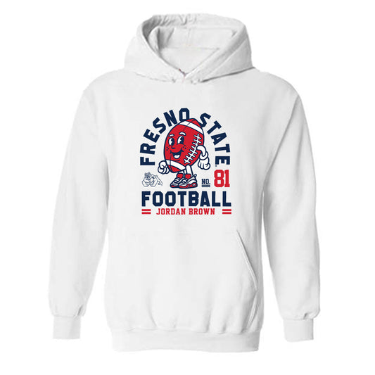 Fresno State - NCAA Football : Jordan Brown - Fashion Shersey Hooded Sweatshirt-0