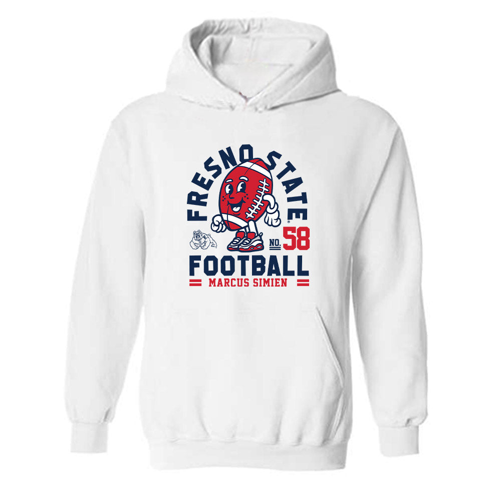 Fresno State - NCAA Football : Marcus Simien - Fashion Shersey Hooded Sweatshirt-0