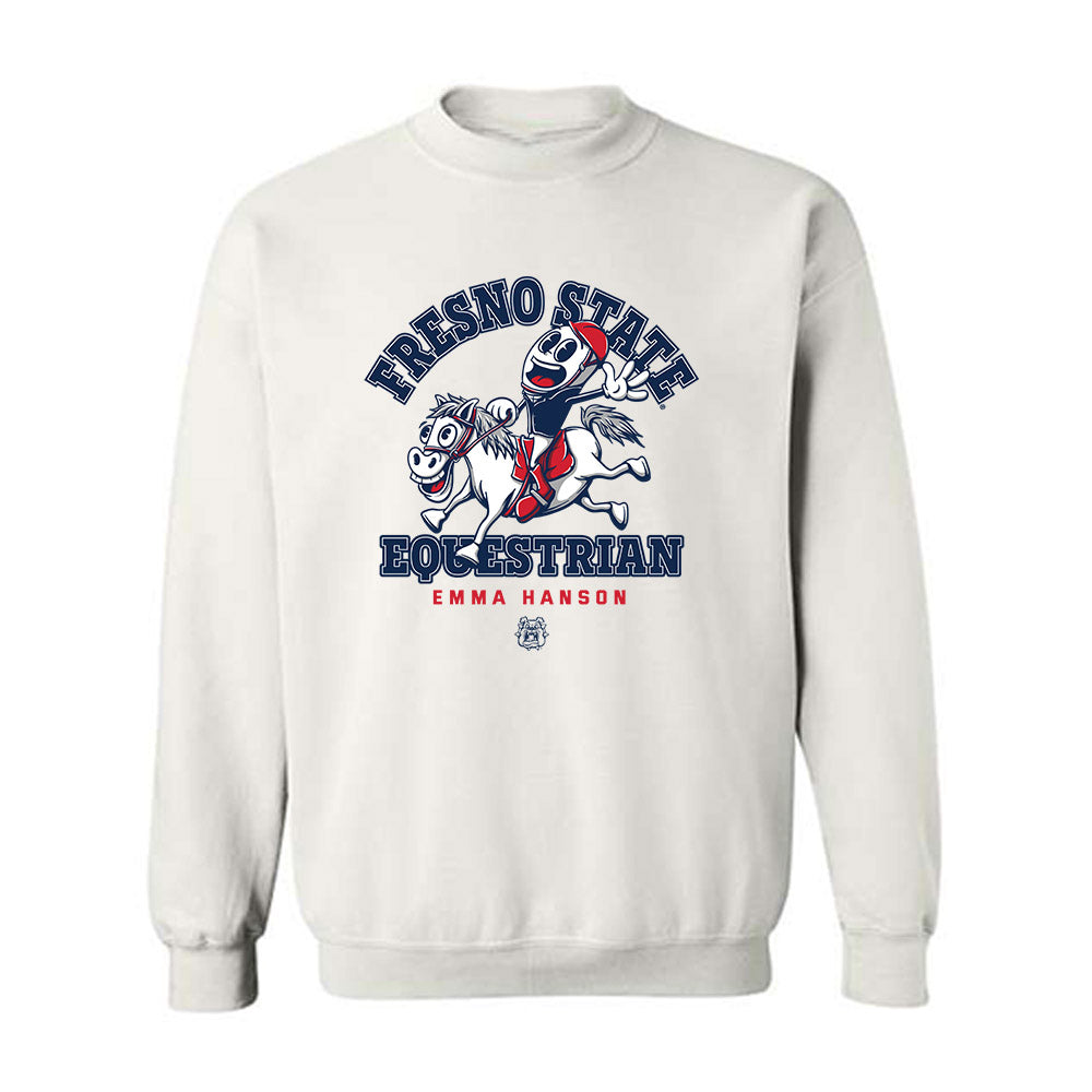 Fresno State - NCAA Equestrian : Emma Hanson - Fashion Shersey Crewneck Sweatshirt-0