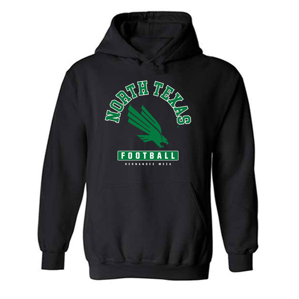 North Texas - NCAA Women's Swimming & Diving : Valeria Hernandez Meza - Fashion Shersey Hooded Sweatshirt-0