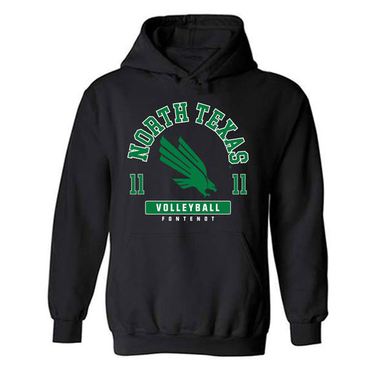 North Texas - NCAA Women's Volleyball : Victoria Fontenot - Fashion Shersey Hooded Sweatshirt