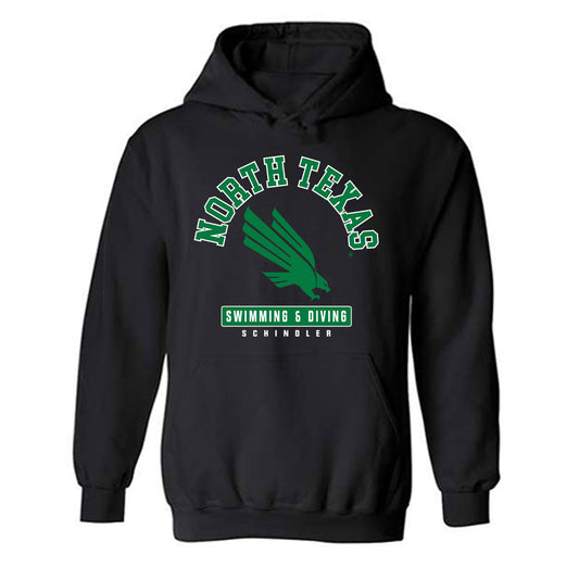 North Texas - NCAA Women's Swimming & Diving : Jette Helene Schindler - Fashion Shersey Hooded Sweatshirt-0
