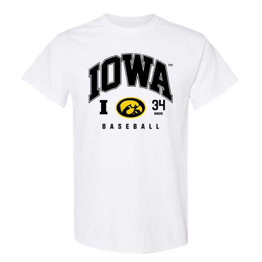 Iowa - NCAA Baseball : Cole Moore - Classic Fashion Shersey T-Shirt-0
