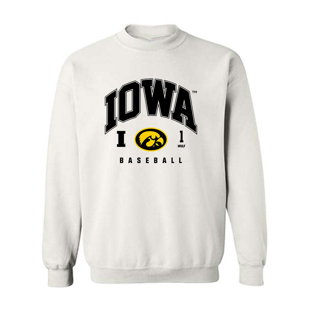Iowa - NCAA Baseball : Caleb Wulf - Classic Fashion Shersey Crewneck Sweatshirt-0