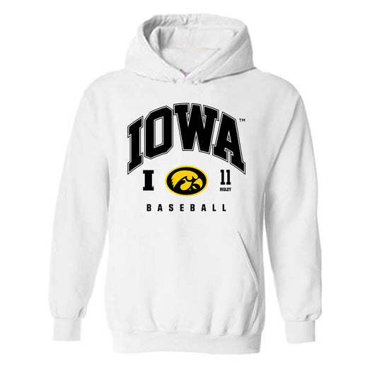 Iowa - NCAA Baseball : Miles Risley - Classic Fashion Shersey Hooded Sweatshirt