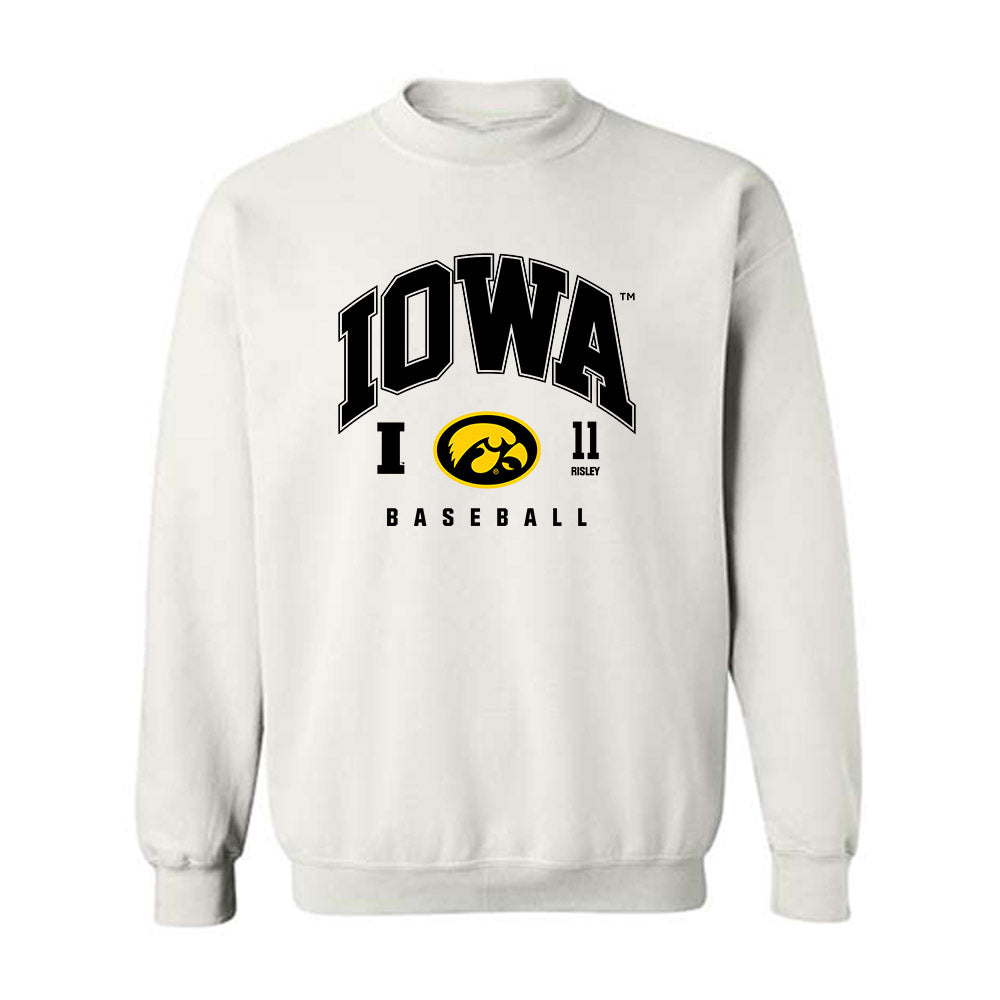 Iowa - NCAA Baseball : Miles Risley - Classic Fashion Shersey Crewneck Sweatshirt