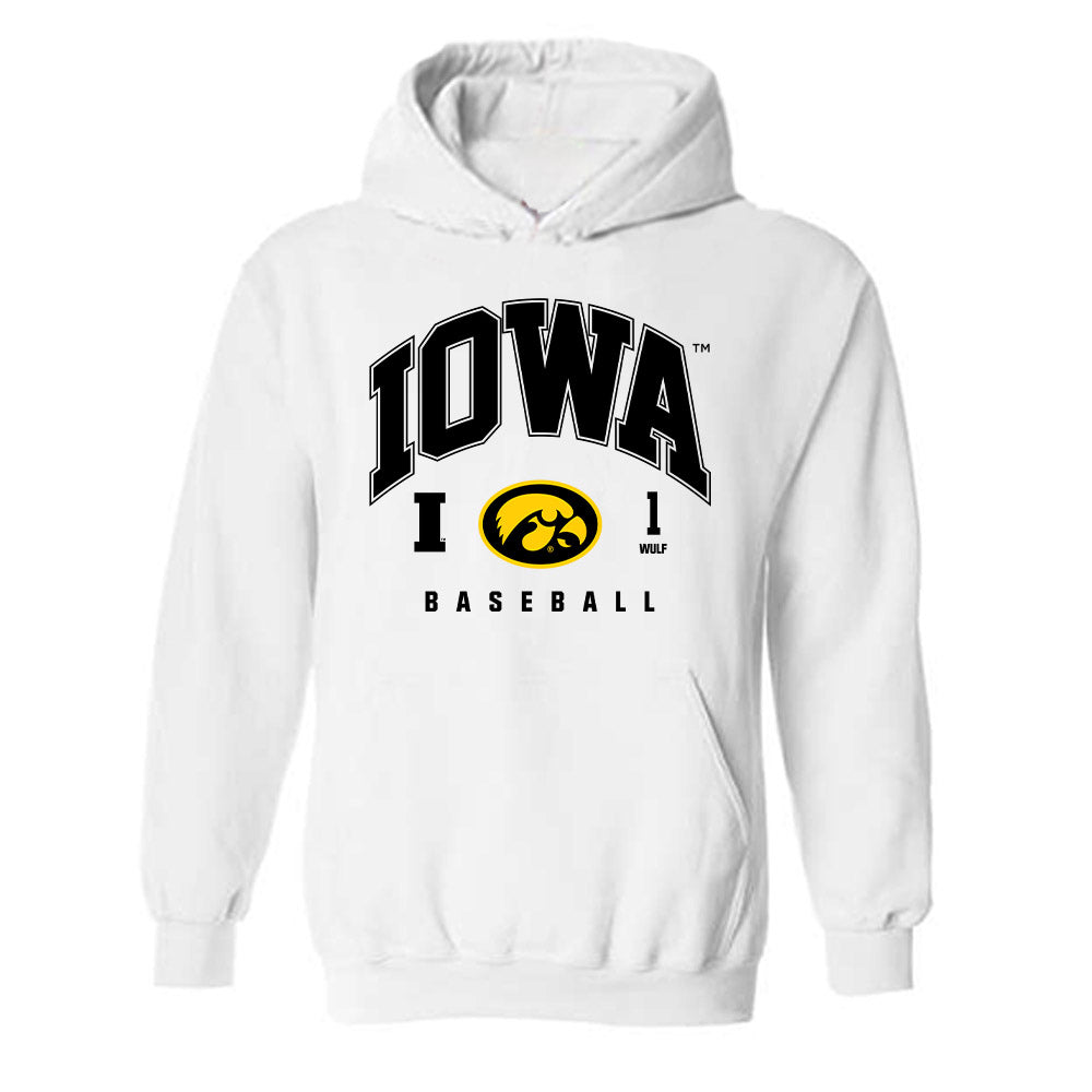 Iowa - NCAA Baseball : Caleb Wulf - Classic Fashion Shersey Hooded Sweatshirt-0