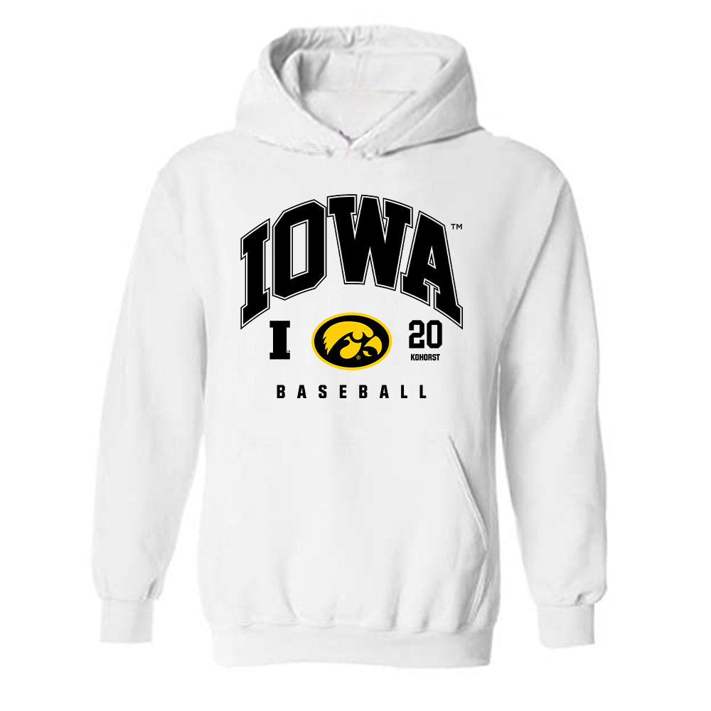 Iowa - NCAA Baseball : John Henry Kohorst - Classic Fashion Shersey Hooded Sweatshirt-0