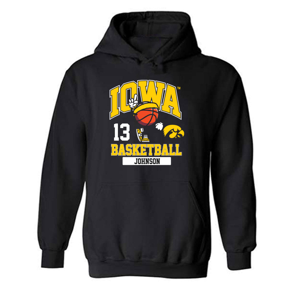 Iowa - NCAA Women's Basketball : Kennise Johnson - Classic Fashion Shersey Hooded Sweatshirt-0