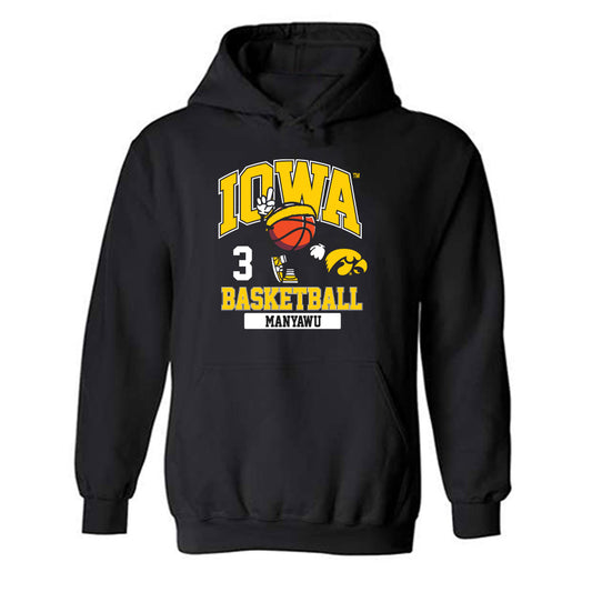 Iowa - NCAA Men's Basketball : Cam Manyawu - Classic Fashion Shersey Hooded Sweatshirt-0
