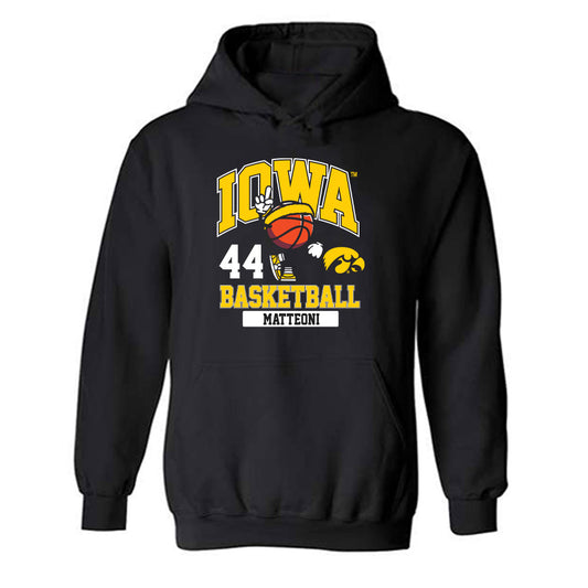 Iowa - NCAA Men's Basketball : Joey Matteoni - Classic Fashion Shersey Hooded Sweatshirt-0