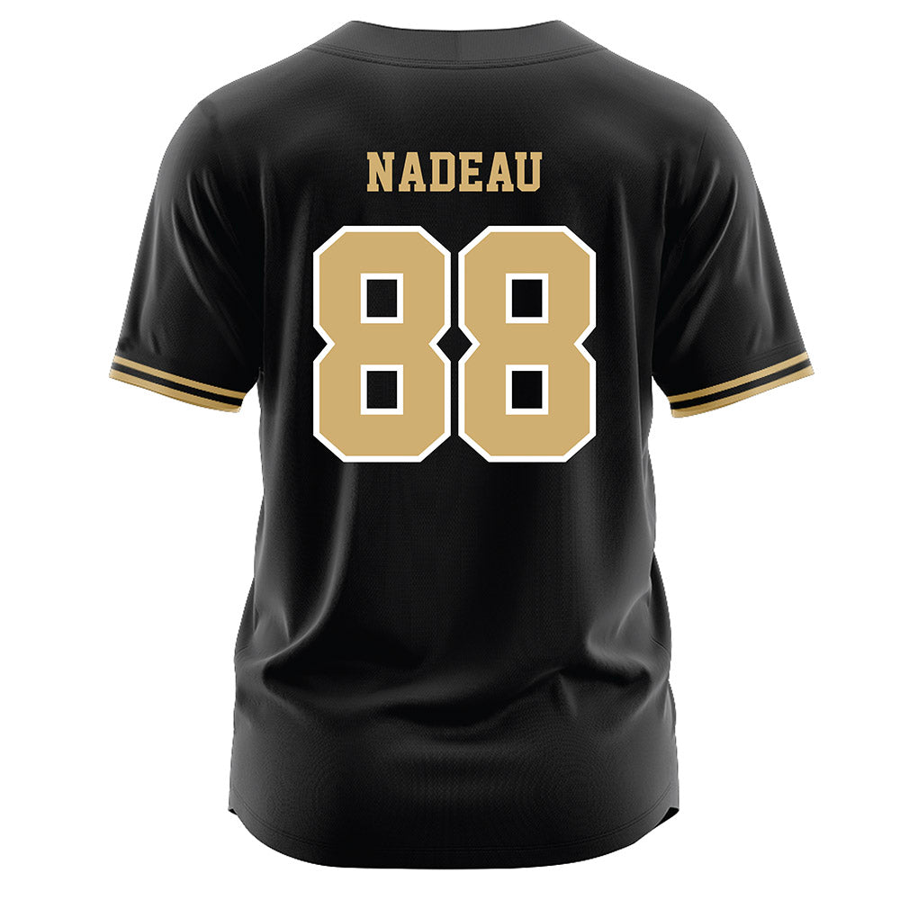 Vanderbilt - NCAA Baseball : Wyatt Nadeau - Black Jersey-1