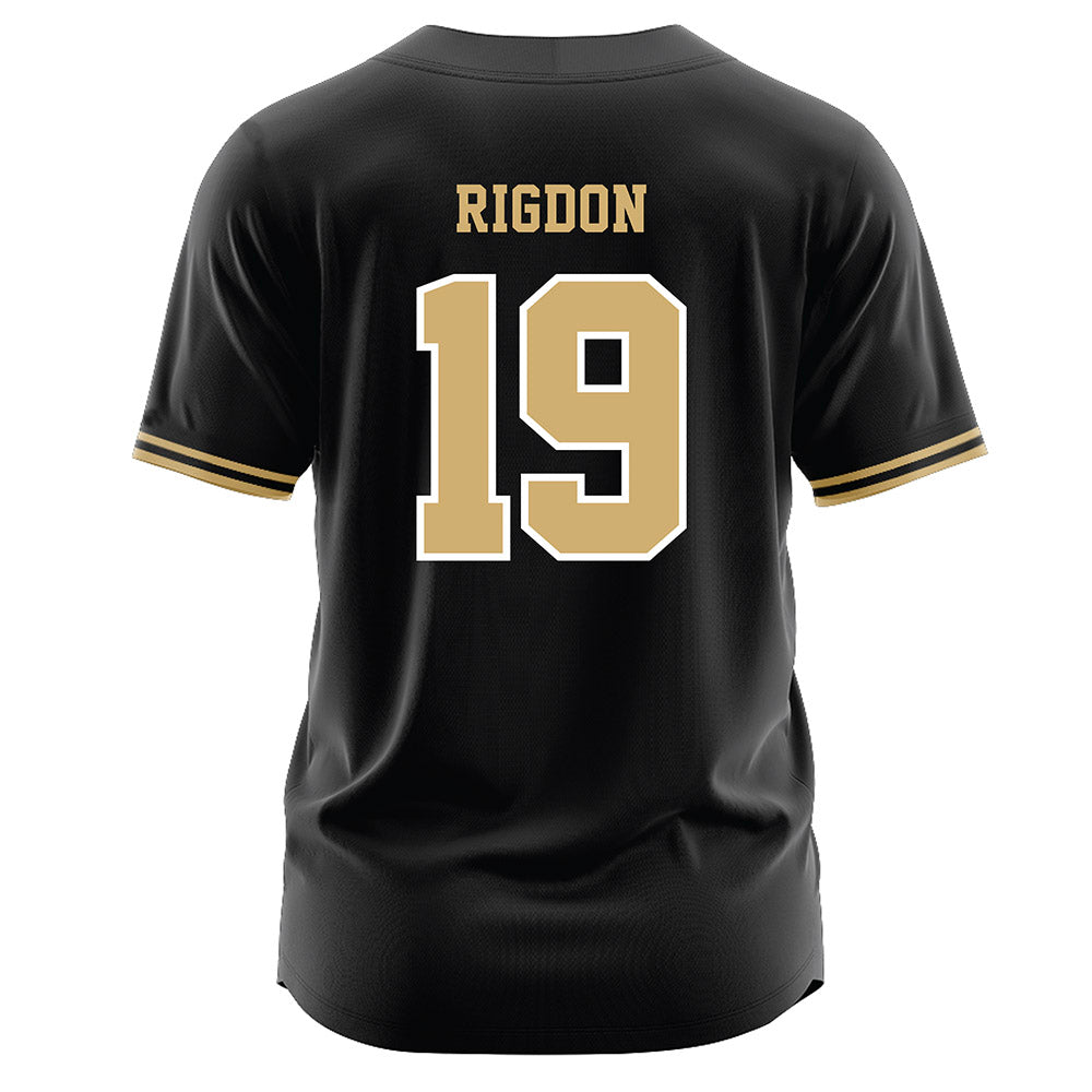 Vanderbilt - NCAA Baseball : Rustan Rigdon - Black Jersey-1