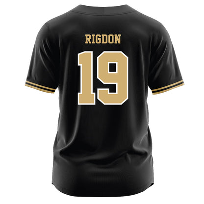 Vanderbilt - NCAA Baseball : Rustan Rigdon - Black Jersey-1