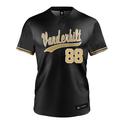Vanderbilt - NCAA Baseball : Sawyer Hawks - Black Jersey-0