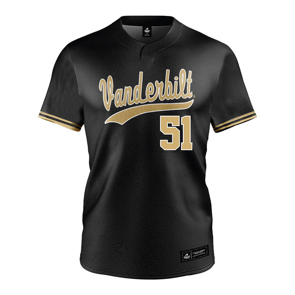 Vanderbilt - NCAA Baseball : Ryker Waite - Black Jersey-0