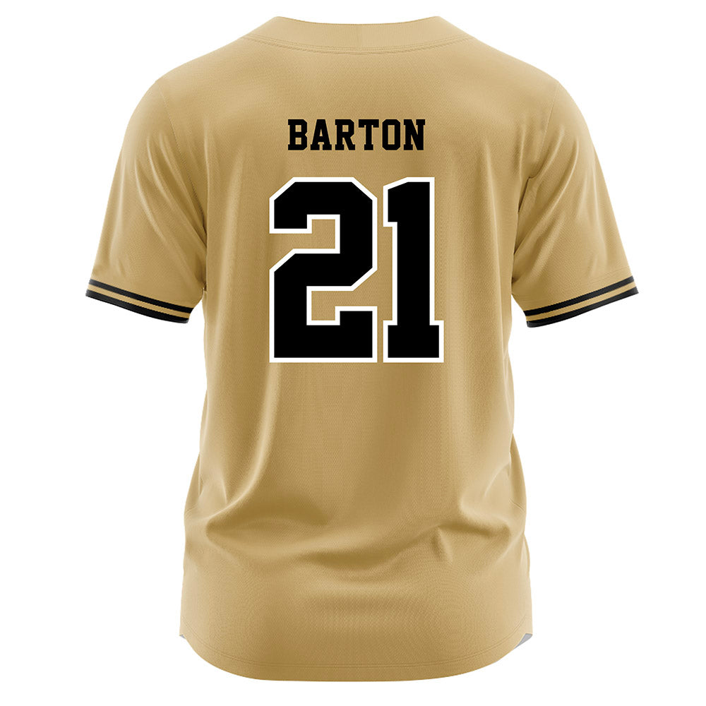 Vanderbilt - NCAA Baseball : Hudson Barton - Gold Jersey-1