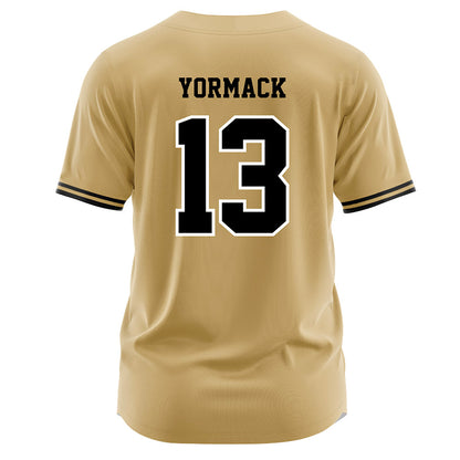 Vanderbilt - NCAA Baseball : Derek Yormack - Gold Jersey-1