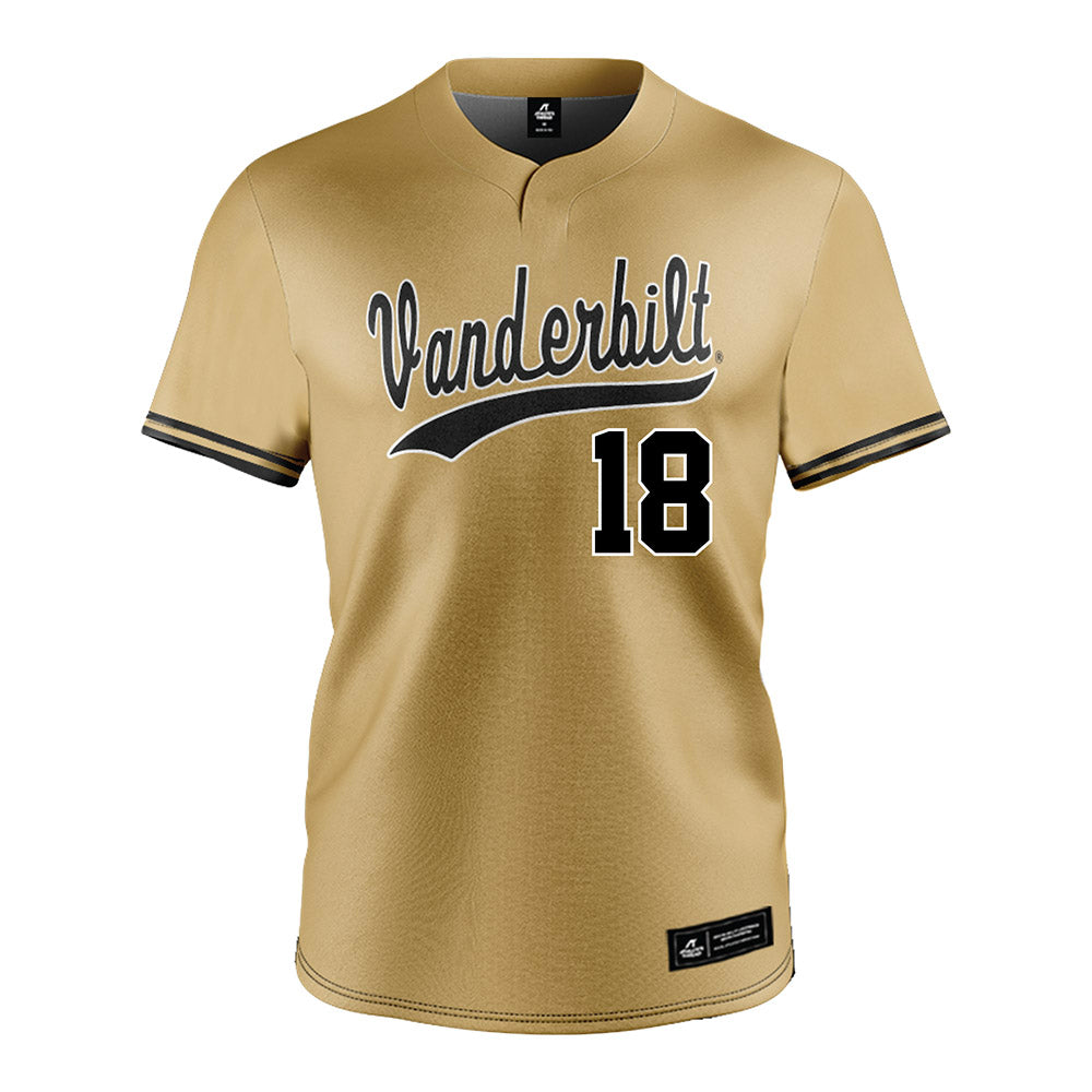 Vanderbilt - NCAA Baseball : Korbin Reynolds - Gold Jersey-0