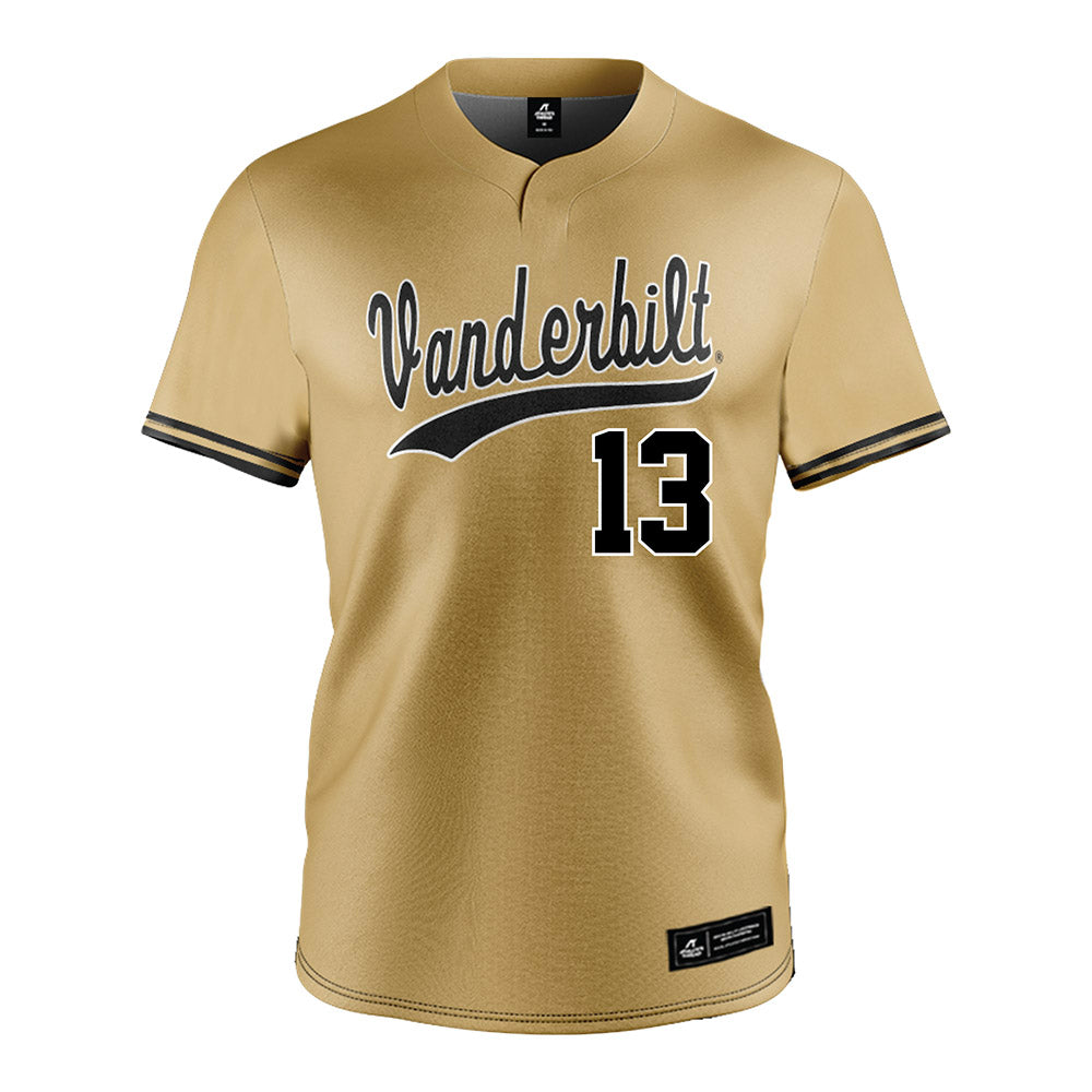 Vanderbilt - NCAA Baseball : Derek Yormack - Gold Jersey-0