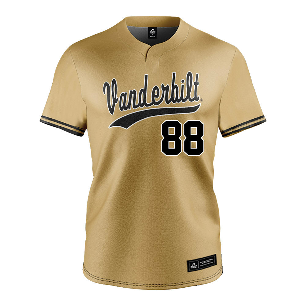 Vanderbilt - NCAA Baseball : Sawyer Hawks - Gold Jersey-0