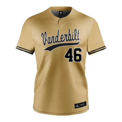 Vanderbilt - NCAA Baseball : Roman Petricca - Gold Jersey-0