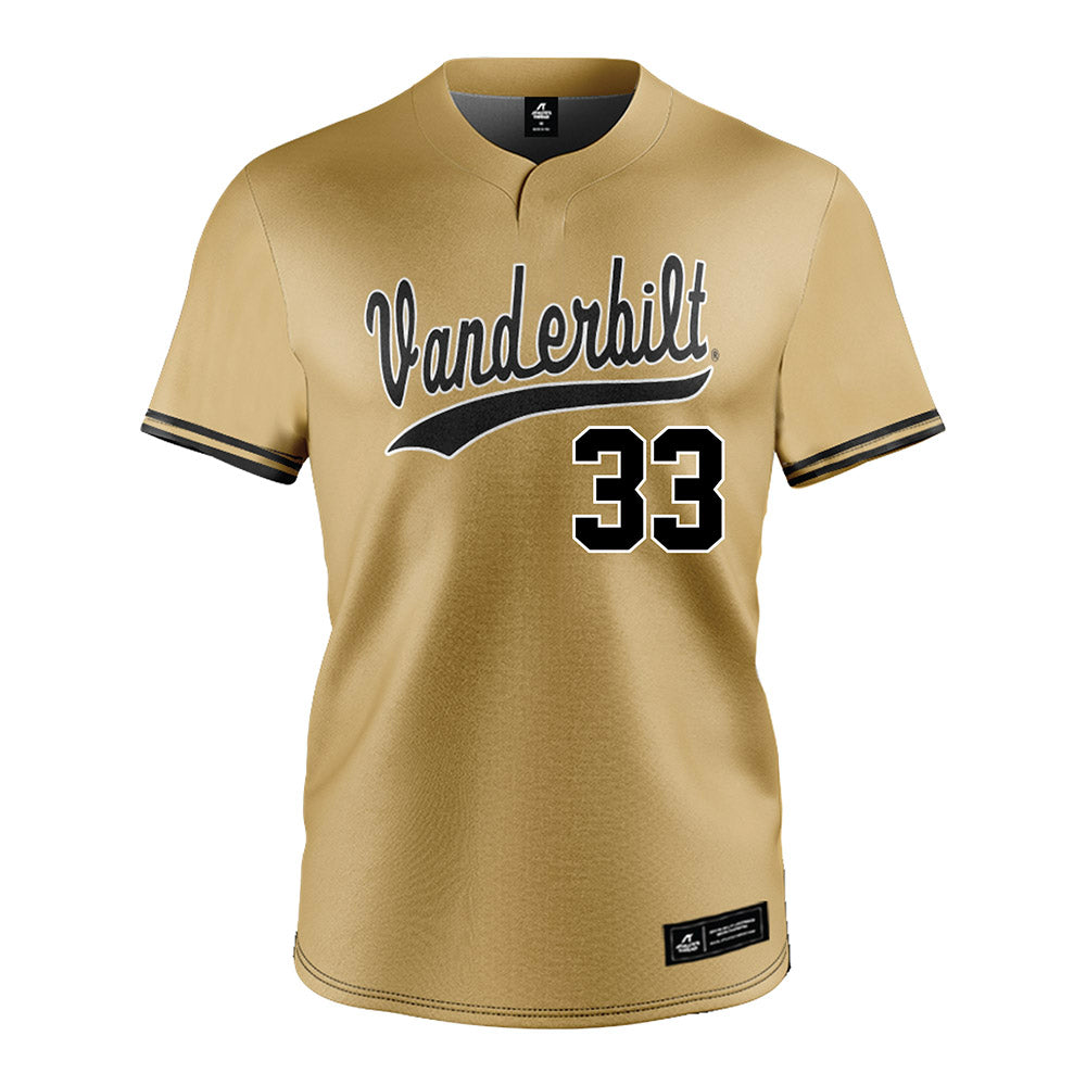 Vanderbilt - NCAA Baseball : Ryan Yormack - Gold Jersey-0