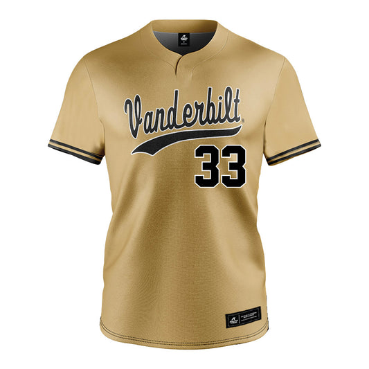 Vanderbilt - NCAA Baseball : Ryan Yormack - Gold Jersey-0