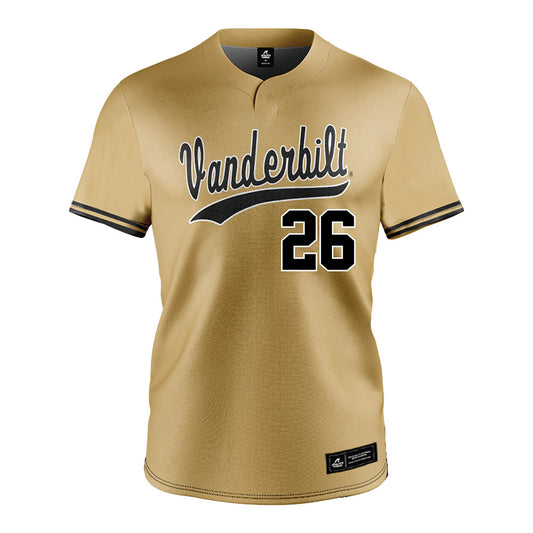 Vanderbilt - NCAA Baseball : Braden Holcomb - Gold Jersey
