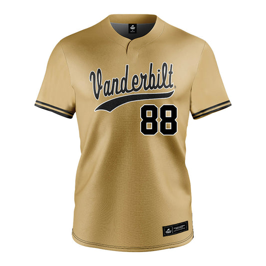 Vanderbilt - NCAA Baseball : Wyatt Nadeau - Gold Jersey-0