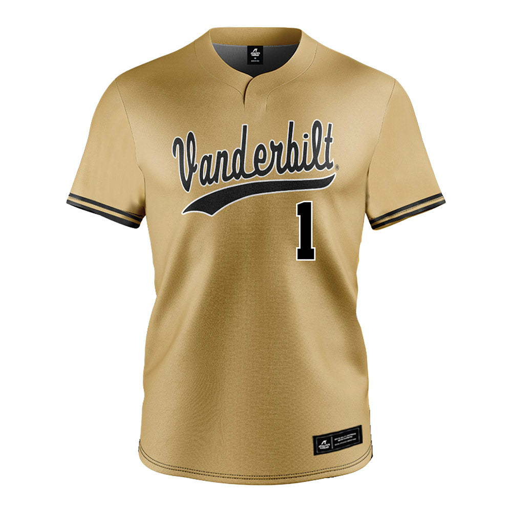 Vanderbilt - NCAA Baseball : AJ Calio - Gold Jersey-0