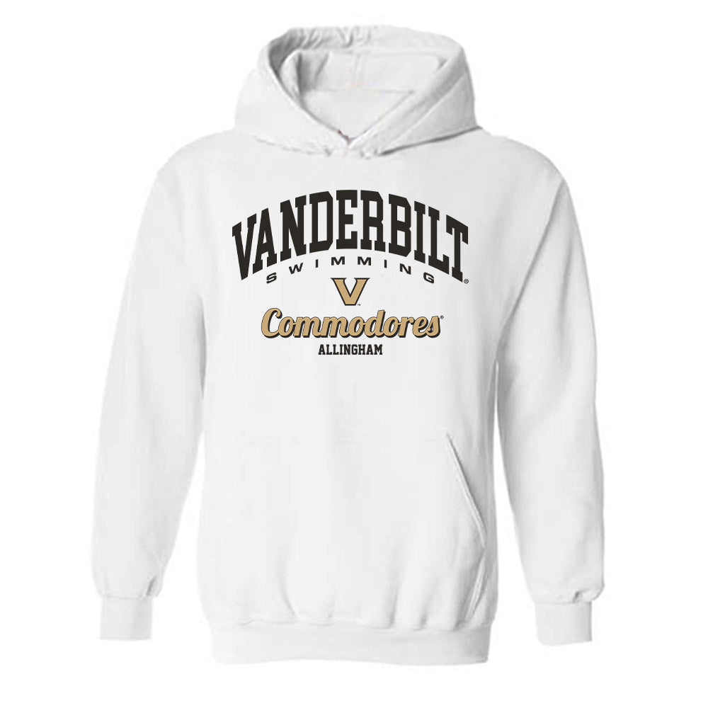 Vanderbilt - NCAA Women's Swimming & Diving : Ava Allingham - Classic Fashion Shersey Hooded Sweatshirt-0