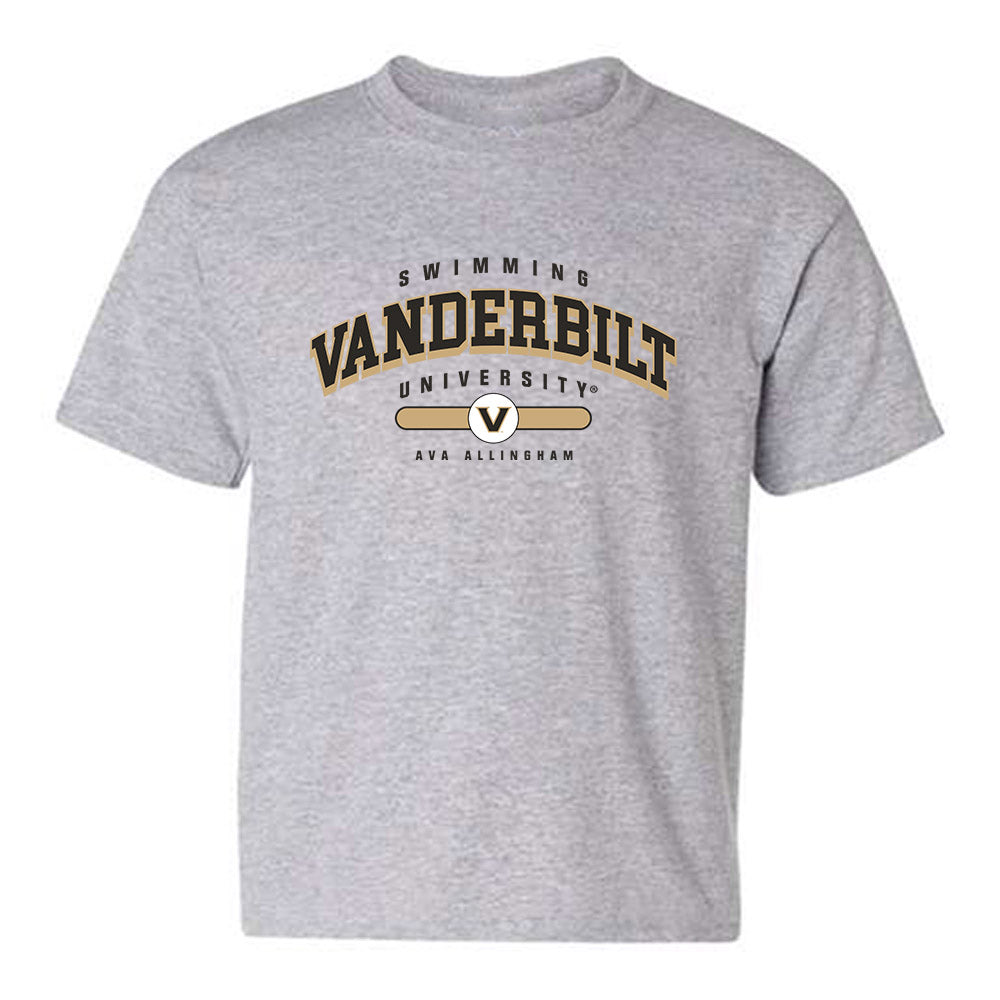 Vanderbilt - NCAA Women's Swimming & Diving : Ava Allingham - Classic Fashion Shersey Youth T-Shirt-0
